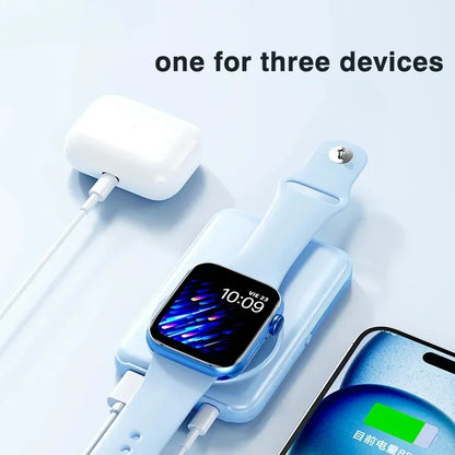 For Apple Watch Wireless Charger 10000mAh Magnetic Power Bank With Stand PD20W Portable External Spare Battery For iWatch iPhone